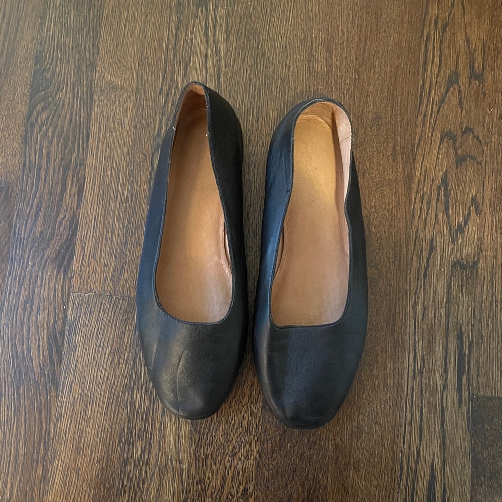 Madewell Cory Flat - Black Leather 8.5